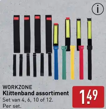 ALDI WORKZONE Klittenband assortiment aanbieding