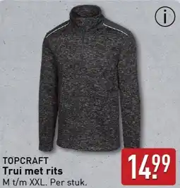 ALDI TOPCRAFT Trui met rits aanbieding