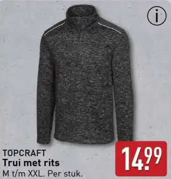 ALDI TOPCRAFT Trui met rits aanbieding