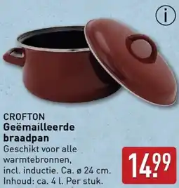 ALDI CROFTON Geëmailleerde braadpan aanbieding