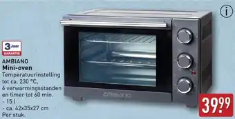 ALDI AMBIANO Mini-oven aanbieding