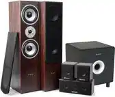 Bol.com Fenton 5.1 home cinema surround walnoot speakerset 1300W met 8 subwoofer aanbieding