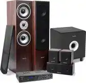 Bol.com Surround set home cinema - Fenton AV550BT 5.1 versterker met walnoot speakers en actieve subwoofer aanbieding