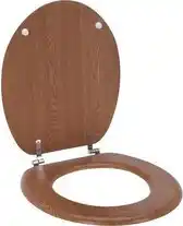 Bol.com Bathroom Solutions Toiletbril MDF 18 inch hout hout aanbieding