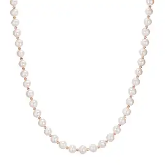 Douglas Valero Pearls Ketting Sterling zilver Gekweekte zoetwaterparels in Roségoud aanbieding