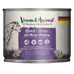 Zooplus 6x200g Venandi Animal Monoprotein Horse kattenvoer nat aanbieding