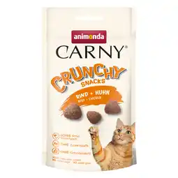 Zooplus 50g Animonda Carny Adult Crunchy Rund + Kip kattensnacks aanbieding