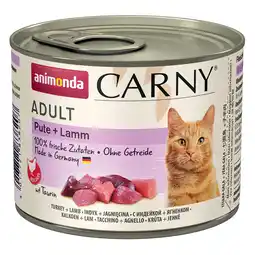 Zooplus 6x200g Adult Kalkoen & Lam Animonda Carny Kattenvoer aanbieding