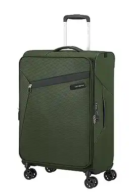 Amazon Samsonite Litebeam - Spinner M, uitbreidbare koffer, 66 cm, 67/73 L, Green (klimklims) aanbieding