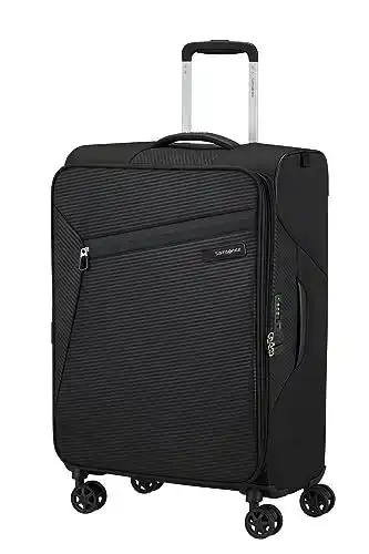 Amazon Samsonite Litebeam - Spinner M, uitbreidbare koffer, 66 cm, 67/73 L, zwart (zwart) aanbieding