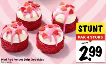 Vomar Voordeelmarkt Mini Red Velvet Drip Gebakjes aanbieding