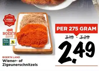 Vomar Voordeelmarkt BOER'N LAND Wiener of Zigeunerschnitzels aanbieding