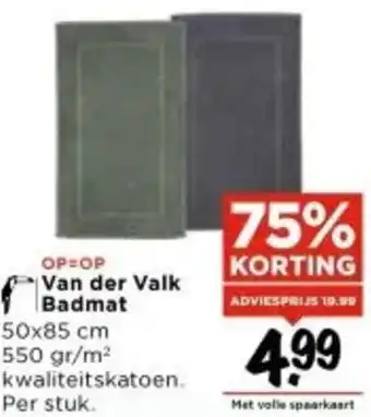 Vomar Voordeelmarkt Van der Valk Badmat aanbieding