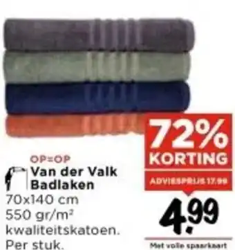 Vomar Voordeelmarkt Van der Valk Badlaken aanbieding