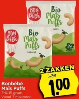 Vomar Voordeelmarkt Bonbébé Maïs Puffs aanbieding