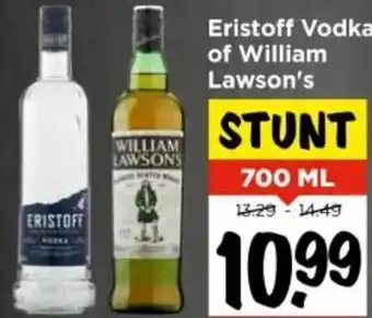 Vomar Voordeelmarkt Eristoff Vodka of William Lawson's aanbieding