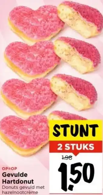 Vomar Voordeelmarkt Gevulde Hartdonut aanbieding