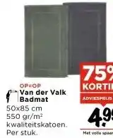 Vomar Voordeelmarkt OP=OP Van der Valk Badmat aanbieding