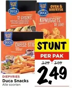 Vomar Voordeelmarkt DIEPVRIES Duca Snacks Alle soorten aanbieding