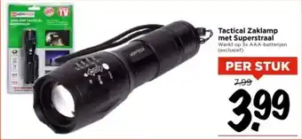 Vomar Voordeelmarkt Tactical Zaklamp met Superstraal aanbieding