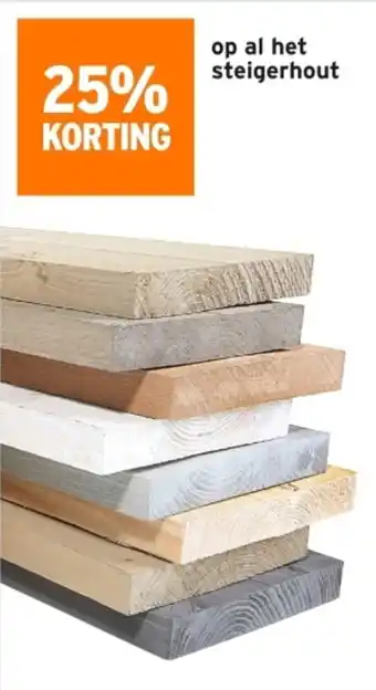GAMMA Op al het steigerhout aanbieding