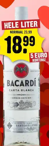 Dirck 3 Bacardi carta blanca aanbieding