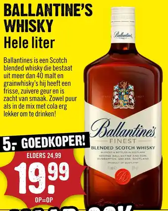 Dirck 3 Ballantine's whisky aanbieding