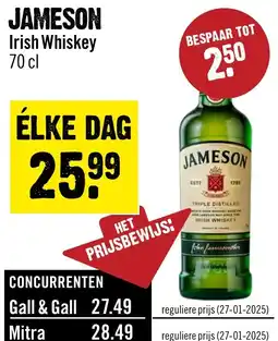 Dirck 3 Jameson Irish Whiskey aanbieding