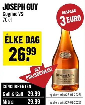 Dirck 3 Joseph Guy Cognac VS aanbieding