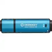 Bol.com IronKey Vault Privacy 50 - secure USB flash drive 8 GB - Blauw aanbieding