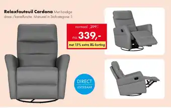 Woonsquare Relaxfauteuil Cardona aanbieding