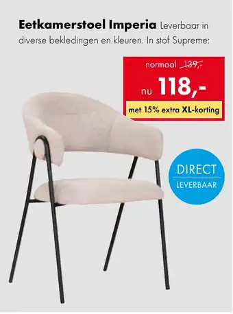 Woonsquare Eetkamerstoel Imperia aanbieding