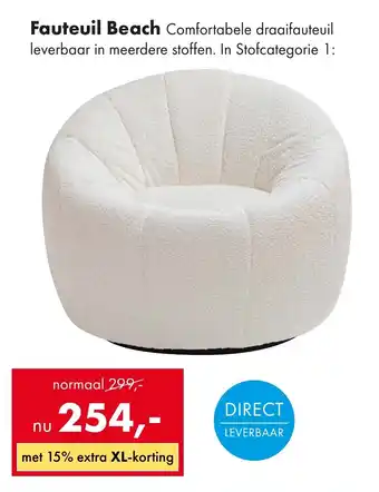 Woonsquare Fauteuil Beach aanbieding