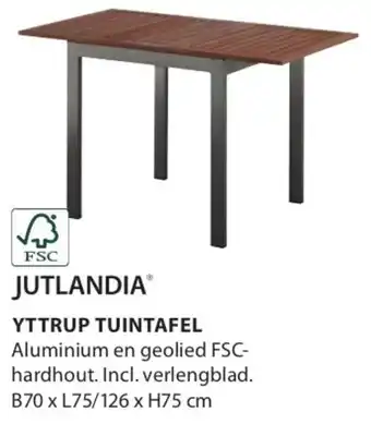 Jysk Jutlandia yttrup tuintafel aanbieding