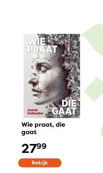 The Read Shop Wie praat, die gaat aanbieding