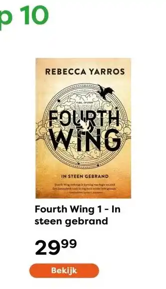 The Read Shop Fourth Wing 1 - In steen gebrand aanbieding