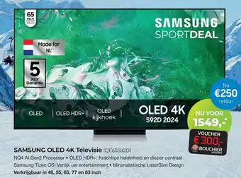 EP Beerepoot SAMSUNG OLED 4K Televisie QE65S92D aanbieding