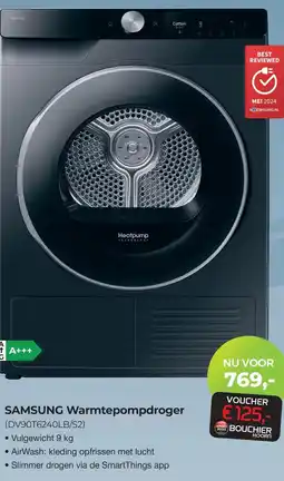 EP Beerepoot SAMSUNG Warmtepompdroger DV90T6240LB/S2 aanbieding