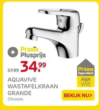 Praxis AQUAVIVE WASTAFELKRAAN GRANDE aanbieding