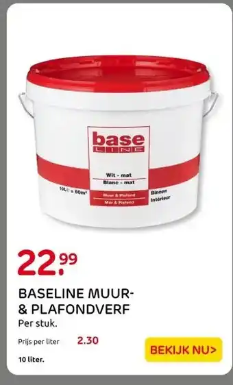 Praxis BASELINE MUUR- & PLAFONDVERF aanbieding