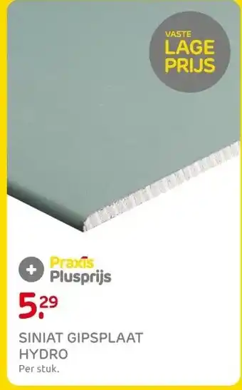 Praxis SINIAT GIPSPLAAT HYDRO aanbieding