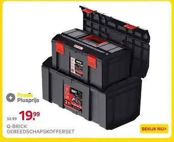 Praxis Q-BRICK GEREEDSCHAPSKOFFERSET aanbieding