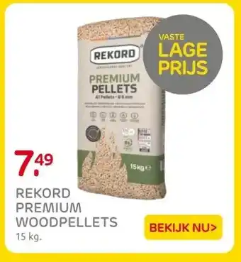 Praxis REKORD PREMIUM WOODPELLETS aanbieding