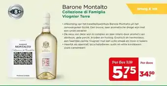 PLUS Barone Montalto Collezione di Famiglia Viognier Terre aanbieding