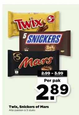 PLUS Twix, Snickers of Mars aanbieding