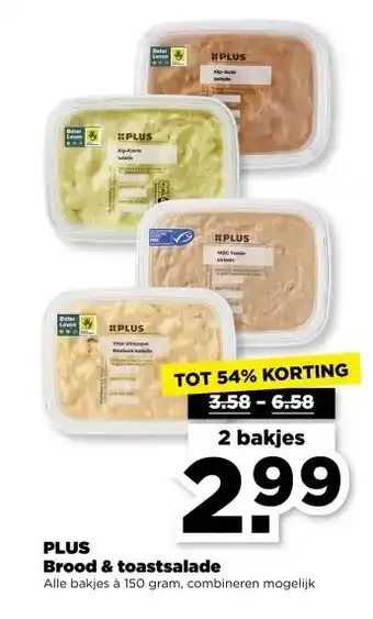 PLUS PLUS Brood & toastsalade aanbieding