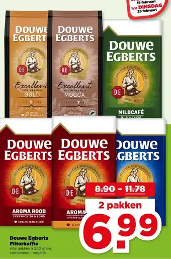 PLUS Douwe Egberts Filterkoffie aanbieding