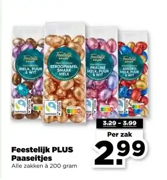 PLUS Feestelijk PLUS Paaseitjes aanbieding