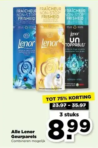 PLUS Alle Lenor Geurparels aanbieding