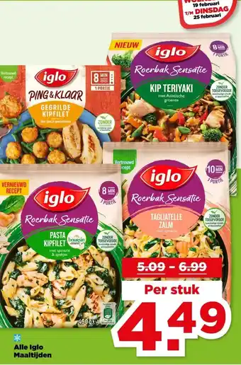 PLUS Alle Iglo Maaltijden aanbieding